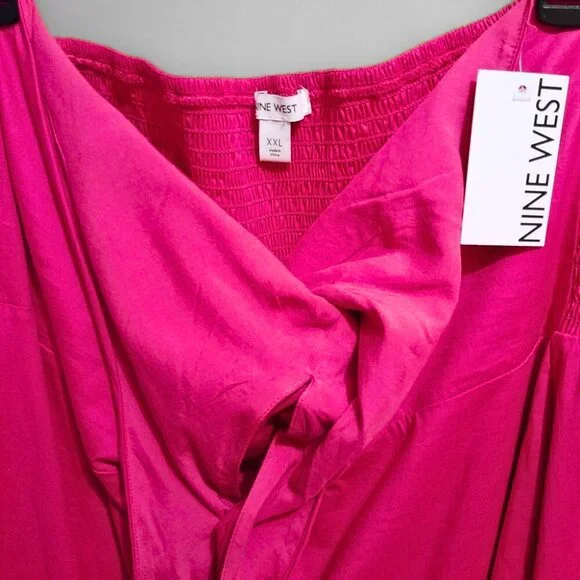 Nine West Pink Halter Dress Midi Length Size XXL - Picture 4 of 6